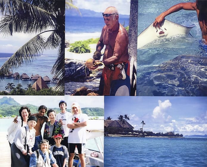 ボラボラ島へオプショナルツアーの様子